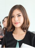 透明感エアリー大人かわいい小顔ショートボブ