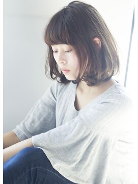 ロミー 本厚木(ROMMY.) 小顔 ふんわり ボブ ひし形シルエット ココアブラウン