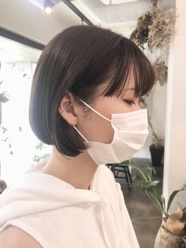 デヴェロペ(Devellope.) 【Devellope.】乾かしてまとまる　ミニボブ　ピンクブラウン