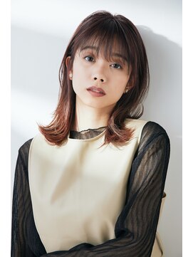 クロード モネ 上野の森店(Claude MONET) 小顔にみせるミディアムカット×ベージュカラー【上野/上野駅】