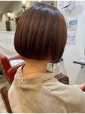 パツっとボブ切りっぱなしシンプル艶感【PARS内山祐志】