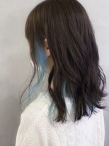 シャンプー 本店(SHAMPOO)&nbsp;個性的なオシャレインナーカラー暗髪黒髪地毛風カラー