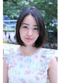 【coma中野】ストレートパーマで作る黒髪フェミニンボブ
