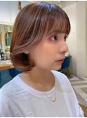 ベージュカラー韓国ボブ♪