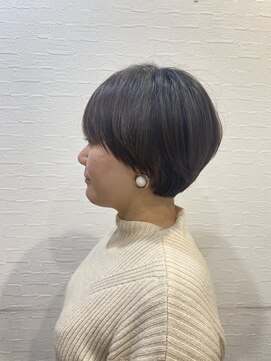 ラテルネ 名駅店(Laterne) マッシュショート/黒髪/耳出しショート/丸みショート/30代40代