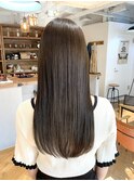 ミディアムストレート/ダークブラウン/ヘルシースタイル[日比谷]