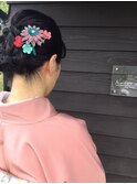 まとめ髪・夜会巻き★和装・夏祭り 花火・卒業式・成人式・袴