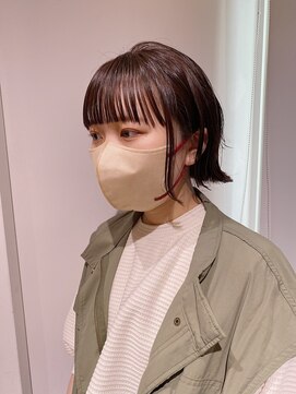 アンドチル 渋谷(AND CHILL) ワイドバング×ボブ/切りっぱなしボブ【AND CHILL渋谷】