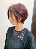 【mee.】ハセガワヒトシ　インナーカラー　ベリーピンクショート
