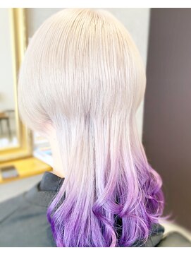 アートヘアージェー(ART HAIR.J) ホワイトカラー　パープルグラデーション
