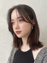 ノイ(noi) 顔周りレイヤーカットグレージュカラーくびれボブベージュカラー