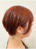 おしゃれな大人のデザインカラー ハイライト オレンジブラウン
