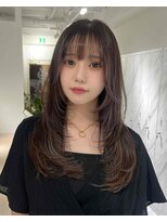 クレス(Cress) ハイライトカラーミルクティーベージュレイヤーカット