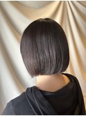 ミニボブ/透明感カラー/トリートメント/前髪あり