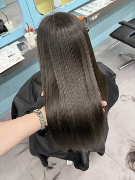 ノー バイ イオエ 西梅田(no. by ioe) ブリーチなしカラー/髪質改善/ミルクティーベージュ/小顔ヘア