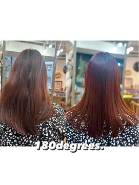 ワンエイティーディグリース 中目黒(180°One Eighty Degrees.) 【海外ヘア/ハイライト/ブリーチ/髪質改善／髪質改善カラー】