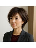 エレガント立体ショートボブ 20代 30代 40代 50代 60代髪質改善