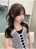 結んでも可愛いお顔周りカット＊グレージュカラー◯伊藤