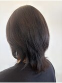 レイヤー・ボブ/丸顔/前髪あり/絶壁解消/40代/30代/長め