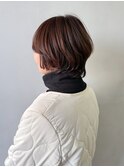 【asuka】ショートボブ　デザインカラー　ローズブラウンカラー