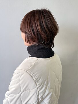 【asuka】ショートボブ　デザインカラー　ローズブラウンカラー