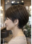 くびれショート/ベージュブラウン/30代/40代/50代/UP