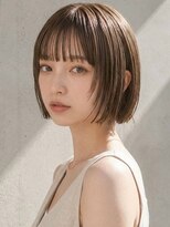 ヴェイン 渋谷(vain)&nbsp;ぷつっとボブ フルバング ストレート 美髪 ミルクティーベージュ