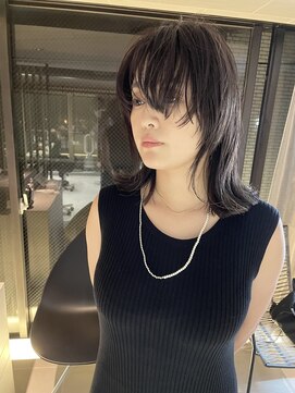 エッセンス(THE ESSENCE) mush bob切りっぱなしボブエアリーロング美髪ピンクブラウン