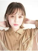 セクションカラー/ペールベージュ/透明感ボブ[大分駅]