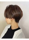 くびれハンサムショート×立体感◎やわらかベージュ