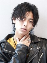 メンズサロン ゴールド 名古屋(GOALD) ミディアム波打ちウルフ メンズヘア整形GOALDメンズパーマ