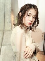 エムスラッシュ 本牧(M.SLASH)&nbsp;外ハネミディアム/セミウェット/抜け感ヘア/耳かけ/本牧