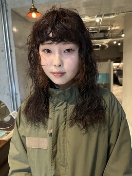 ソイリウム 下北沢(soi rium) 【重め前髪 顔まわりレイヤー ロングパーマ】