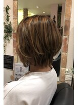 ドゥ スタイル 三国ヶ丘店(Duex Style) 白髪ぼかし　× 華やかイエローベージュ・3Dカラー
