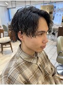 アップバングツイストスパイラルパーマ