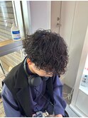 ハイライト/マッシュパーマ/ウルフ/アッシュブラック