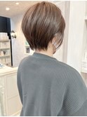 福山市美容室Caary30代40代春ショートヘアくすみベージュカラー