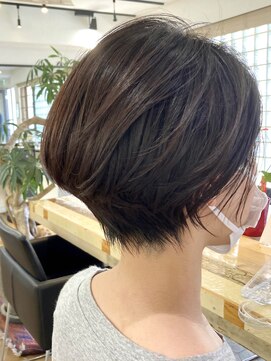 ファイブシーン アオヤマ(5SCENE AOYAMA) ショートパーマショートカット前髪あり前髪なし20代30代40代