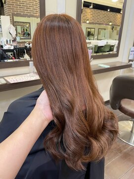 ヘアーアンドメイク ビス(HAIR&MAKE bis) ブリーチなしでオレンジブラウン【立川/沙久楽】