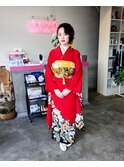 成人式前撮りショートスタイル