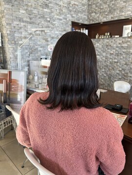 アチーブ ヘア デザイン(achieve hair design) 透明感ダークグレージュ外ハネくびれミディ20代30代40代