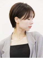 ビューティービースト 佐賀店(beauty:beast)&nbsp;シースルーバング耳掛けショート ×艶ストレート