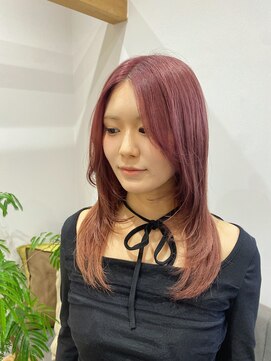 フラム(fulam) レイヤーにブリーチピンクカラー