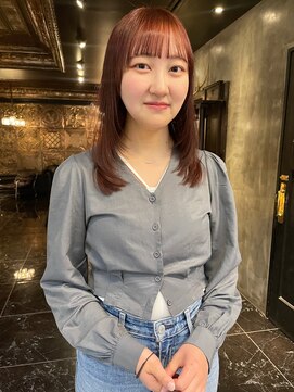 グリーン 表参道(green) 【MADOKA】レイヤーカット/ピンクブラウンカラー