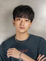 韓国マッシュウルフ緩めシャドウパーマルーズパーマ20代原宿