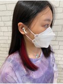 赤が映えるストレートヘア【二俣川】