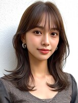 ロティー(loty)&nbsp;レイヤーカット くびれヘア 顔周りカット ベージュ 透明感カラー