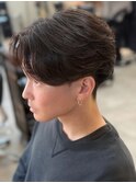 MEN’S HAIR/千葉駅/センターパート/曲がる縮毛矯正/齊藤大樹