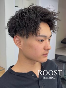 ルースト 八王子店(ROOST) MEN'SHAIR/ツイストパーマ/アップバング/眉毛/八王子