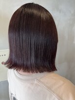 ベルベットヘア 千早店(Velvet hair)&nbsp;髪質改善カラー×ラベンダーピンク×ボブ【みつ】